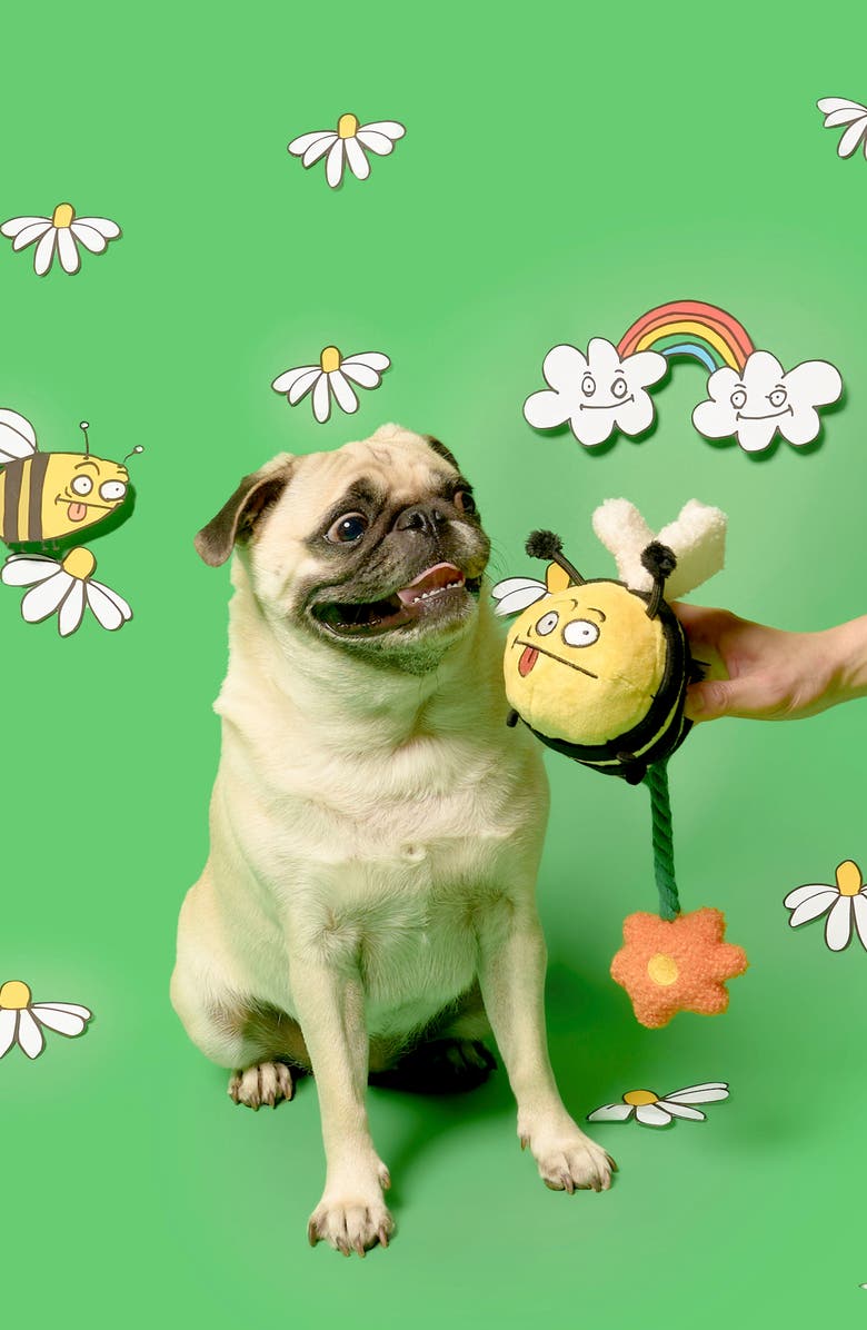 the furryfolks Bee Happy Nosework Toy, Alternate, color, Yellow