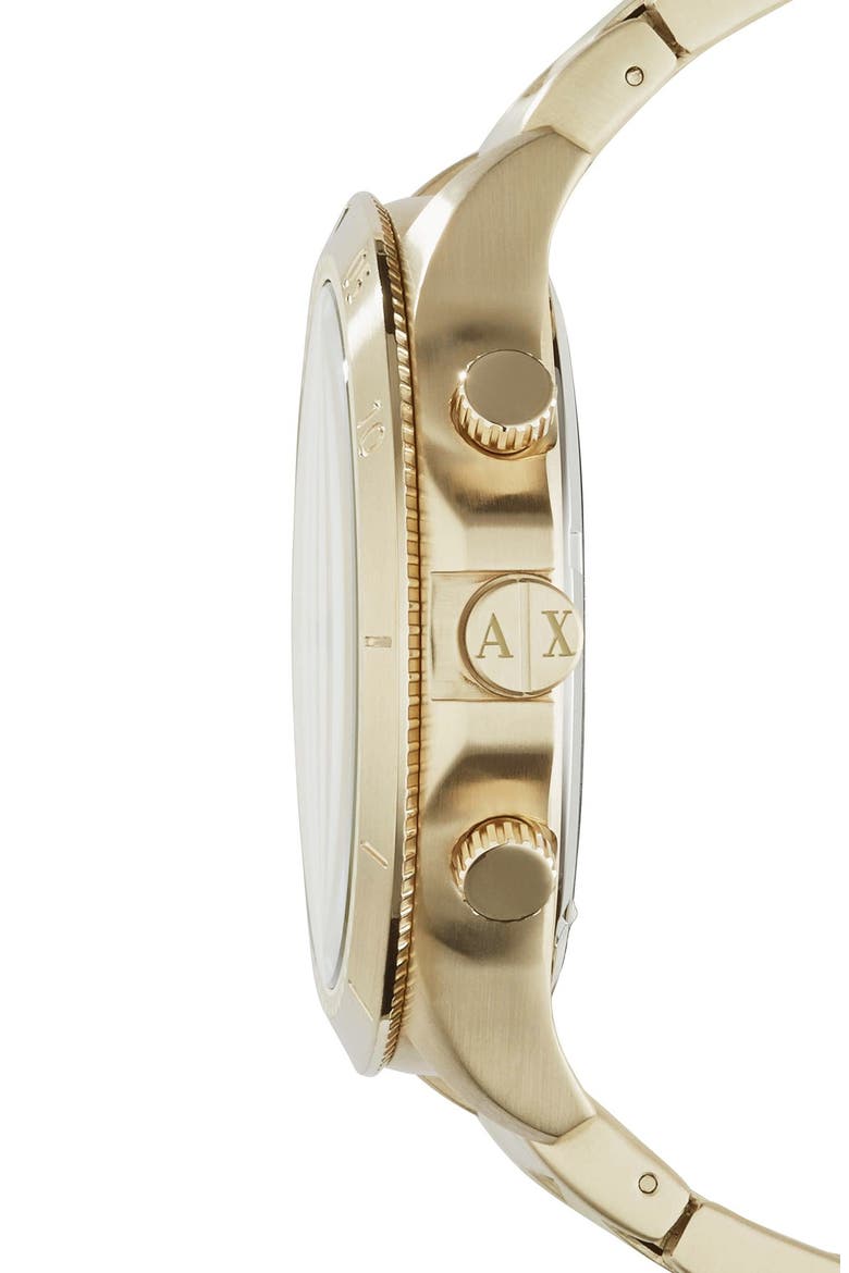Men's Chronograph Bracelet Watch, Alternate, color, GOLD/ GOLD
