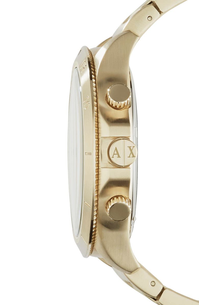 AX Armani Exchange Men's Chronograph Bracelet Watch, Alternate, color, Gold/ Gold