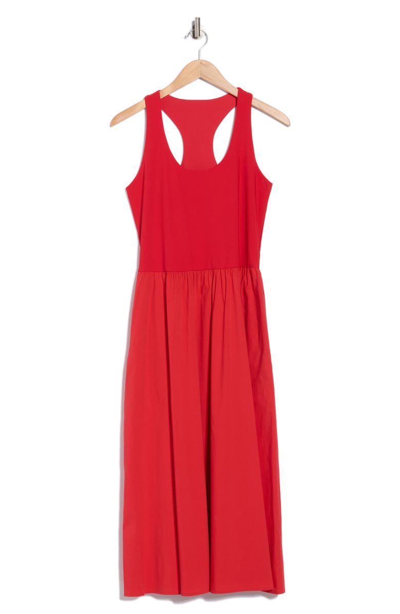 Sweaty Betty Explorer Rib Bodice Racerback Dress, Alternate, color, Carmine Red
