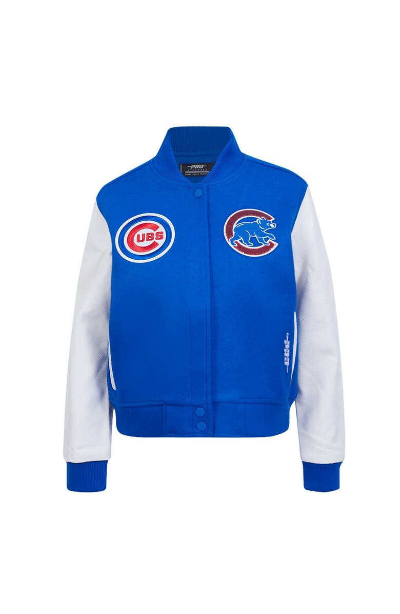 PRO STANDARD Women's Pro Standard Royal Chicago Cubs Game Day Classics Wool Full-Zip Varsity Jacket, Alternate, color, Royal