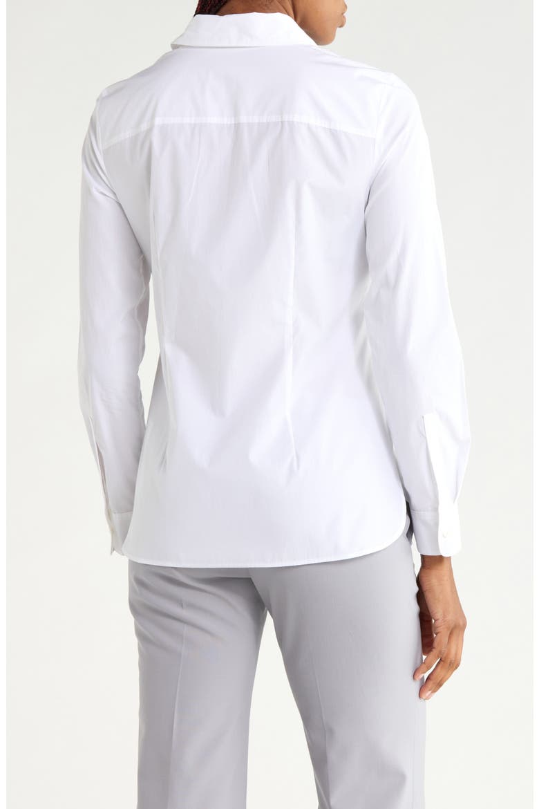 Fitted Long Sleeve Button Front Shirt, Alternate, color, WHITE