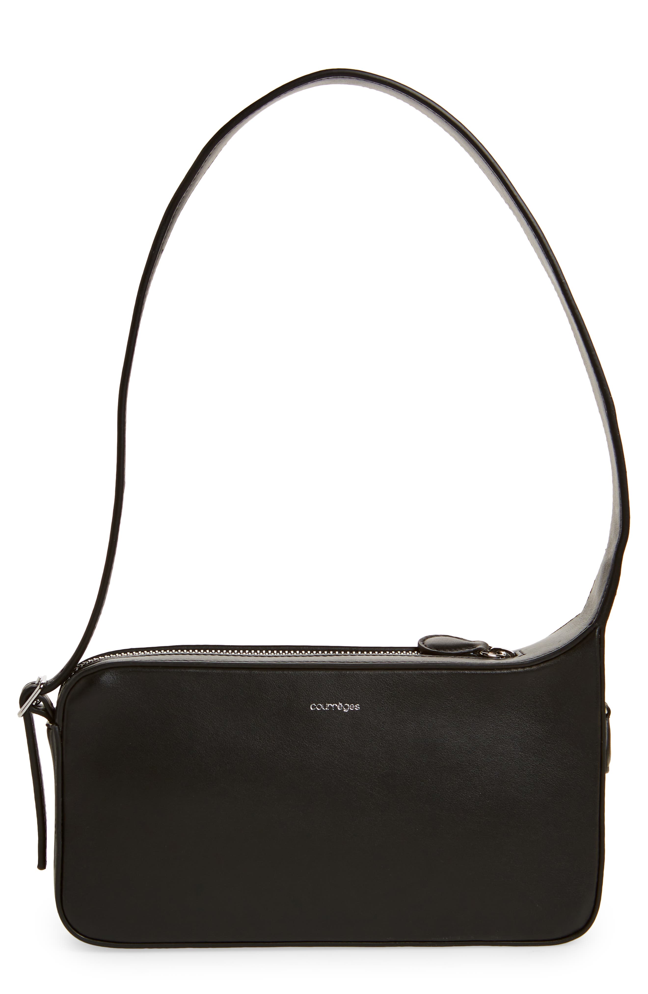 Courrèges Racer Leather Baguette Bag, Main, color, 