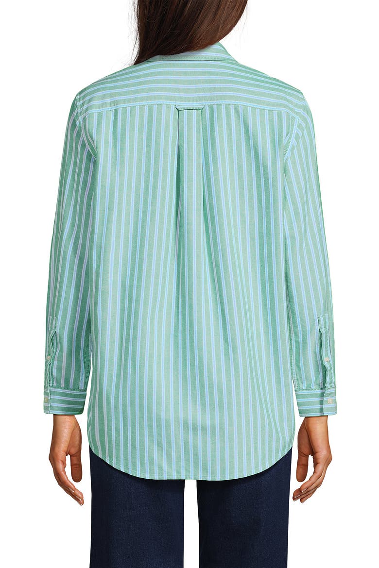 Oxford Shirt, Alternate, color, True Green/Blue Sky Stripe