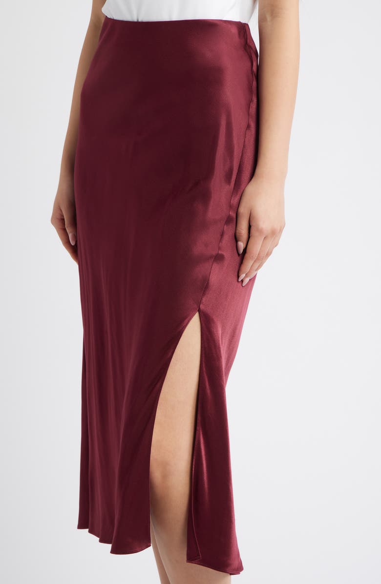 Rails Maya Satin Midi Skirt, Alternate, color, Garnet