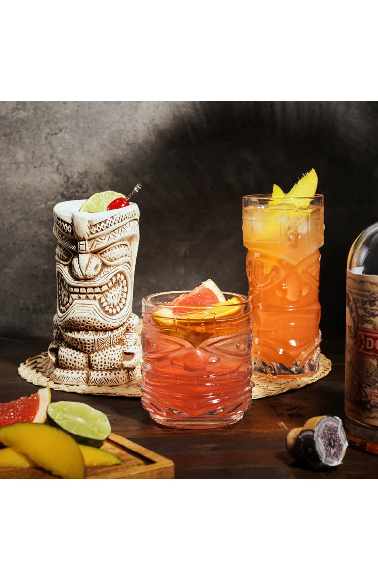 Viski Pacific Crystal Tiki Glasses Set of 2, Alternate, color, 