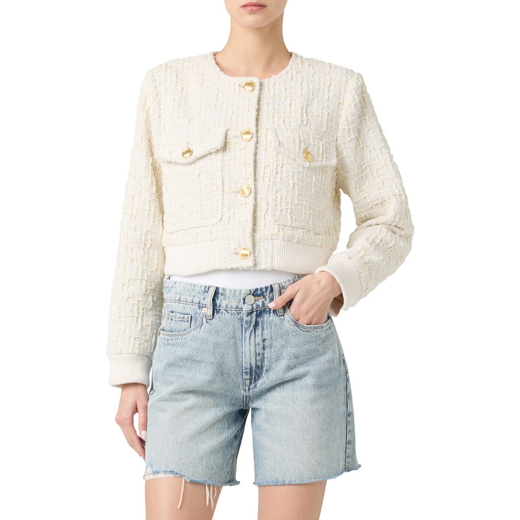 BLANKNYC BLANKNYC TEXTURED CROP WOVEN JACKET