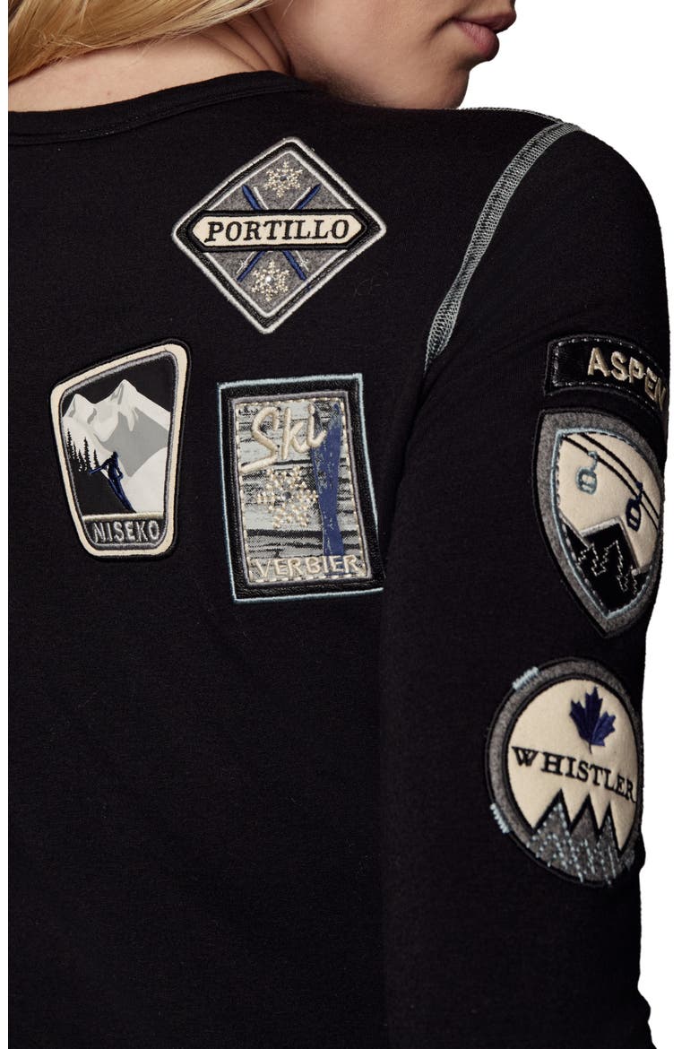 Jet Setter Long Sleeve T-Shirt, Alternate, color, BLACK/ SILVER BLUE