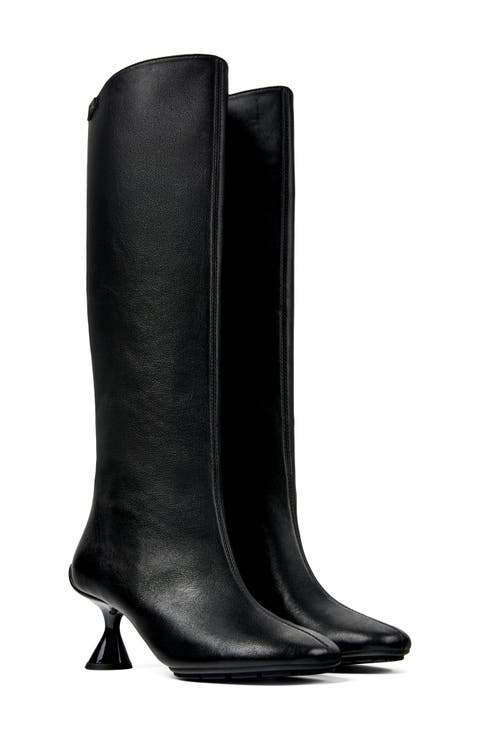 Right Leather Knee High Boot