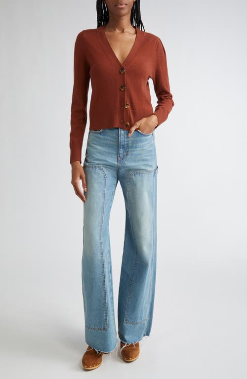 Veronica Beard Solene Cashmere Cardigan In Brown