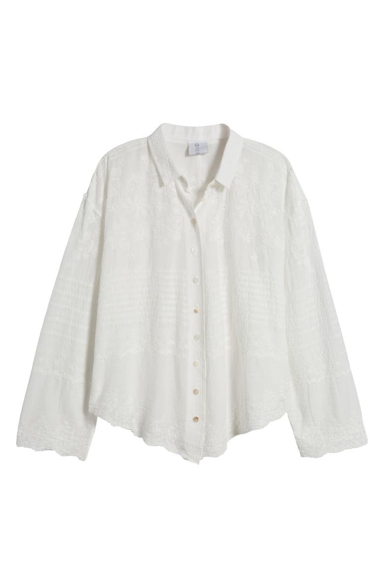 NIKKI LUND Xilry Button-Up Shirt, Alternate, color, Ivory