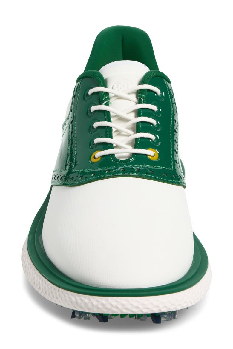 Gallivan2r G/Lock Saddle Golf Shoe, Alternate, color, SNOW / GREEN