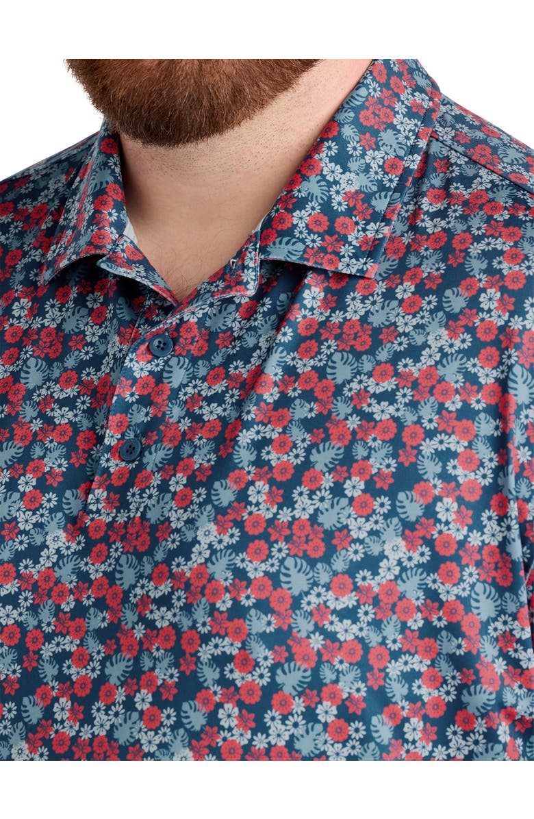 Reebok Big & Tall Island Floral Americana Polo Shirt, Alternate, color, Multi