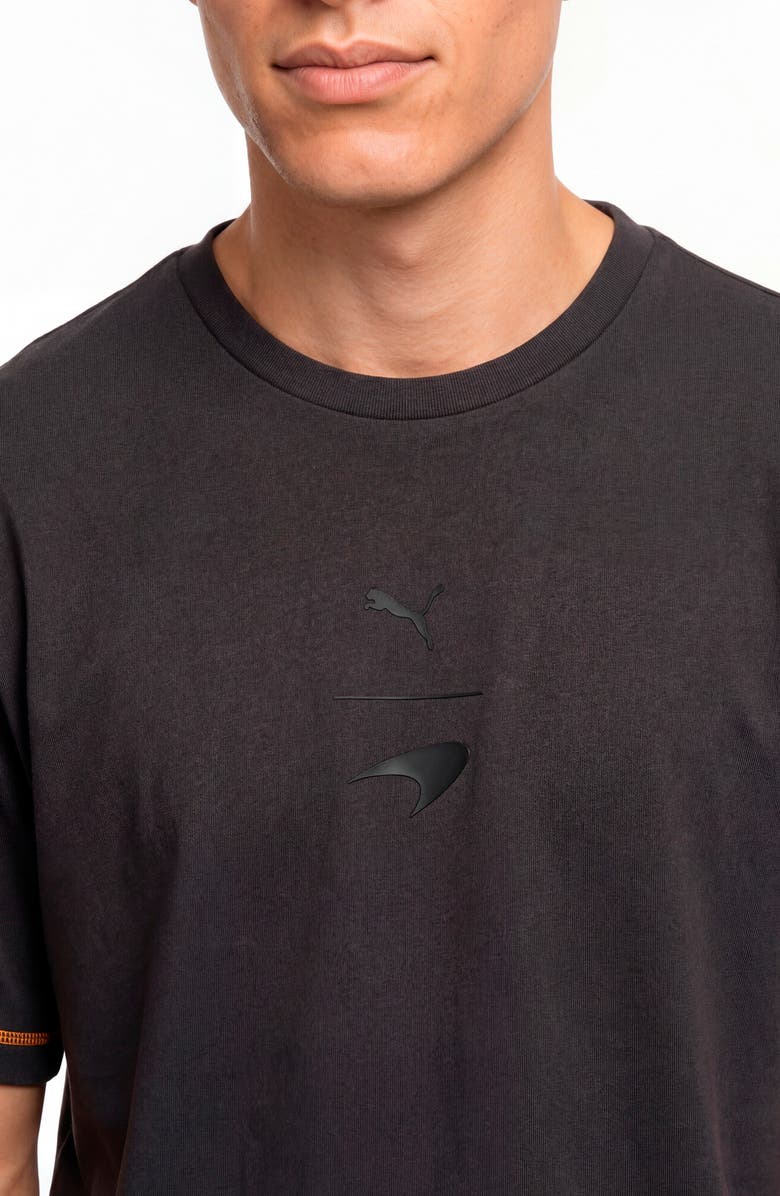 PUMA Relaxed Fit Embroidered McLaren Logo T-Shirt, Alternate, color, Titan Black