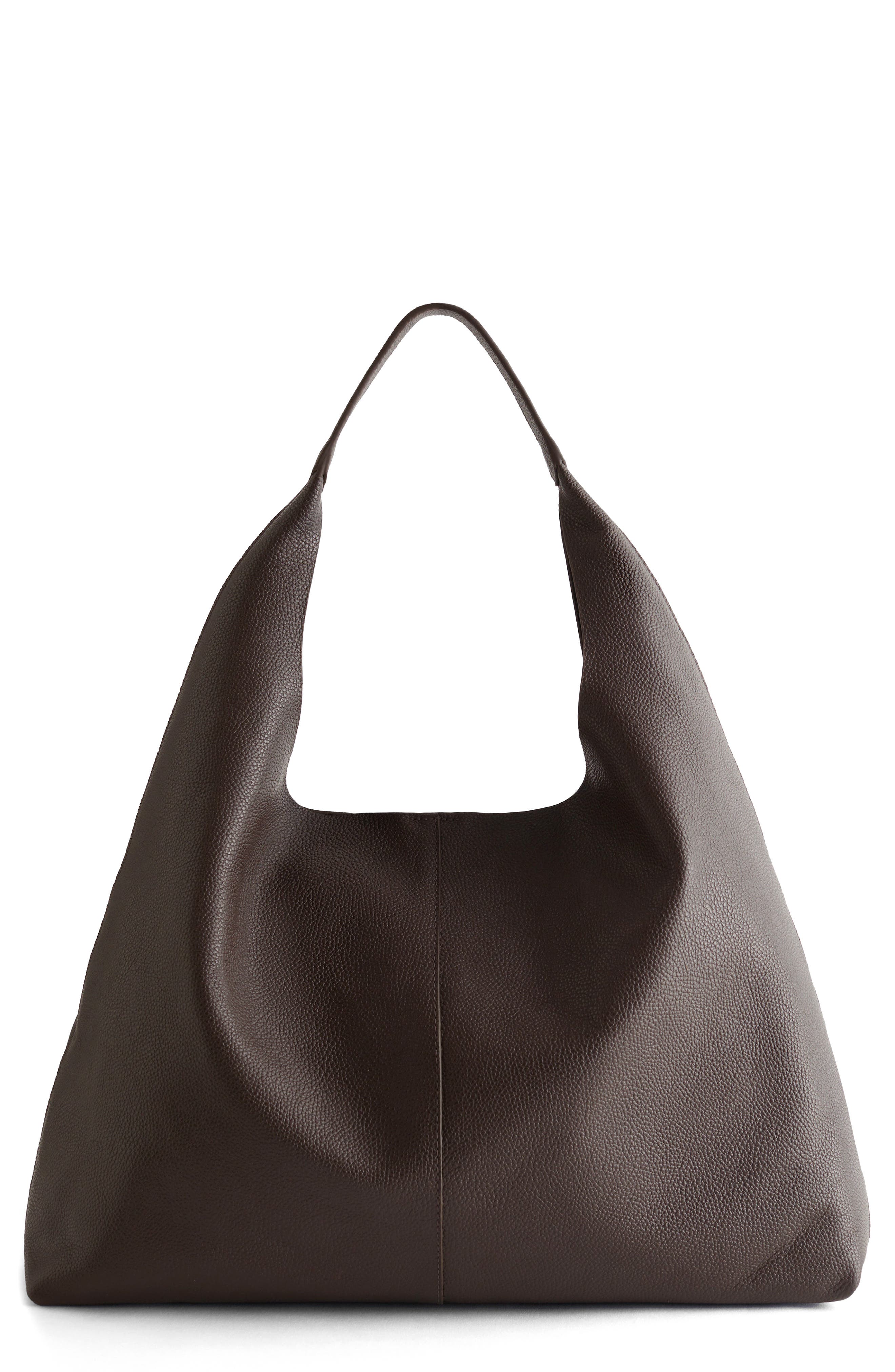 & Other Stories Leather Tote, Main, color, 