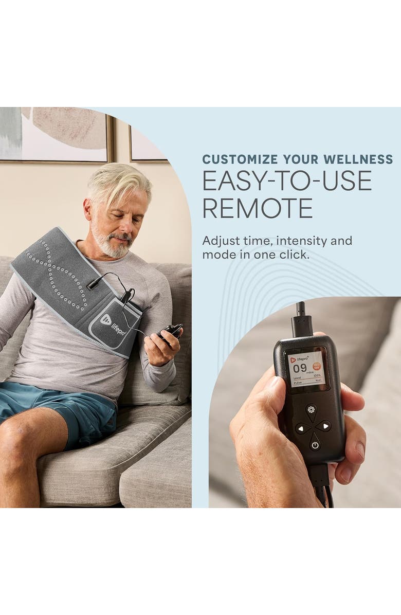 Lifepro Allevared Red Light Therapy Belt  Infrared 660nm and 850nm lights, Alternate, color, Grey