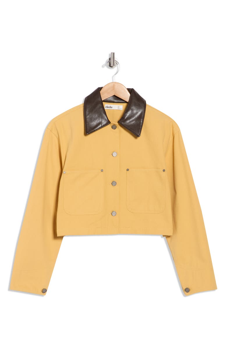 Elodie Crop Utility Jacket, Main, color, Yellow
