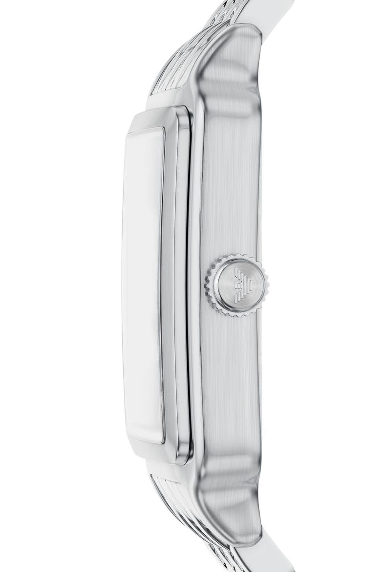 Tank Bracelet Watch, 32mm x 48mm, Alternate, color, SILVER