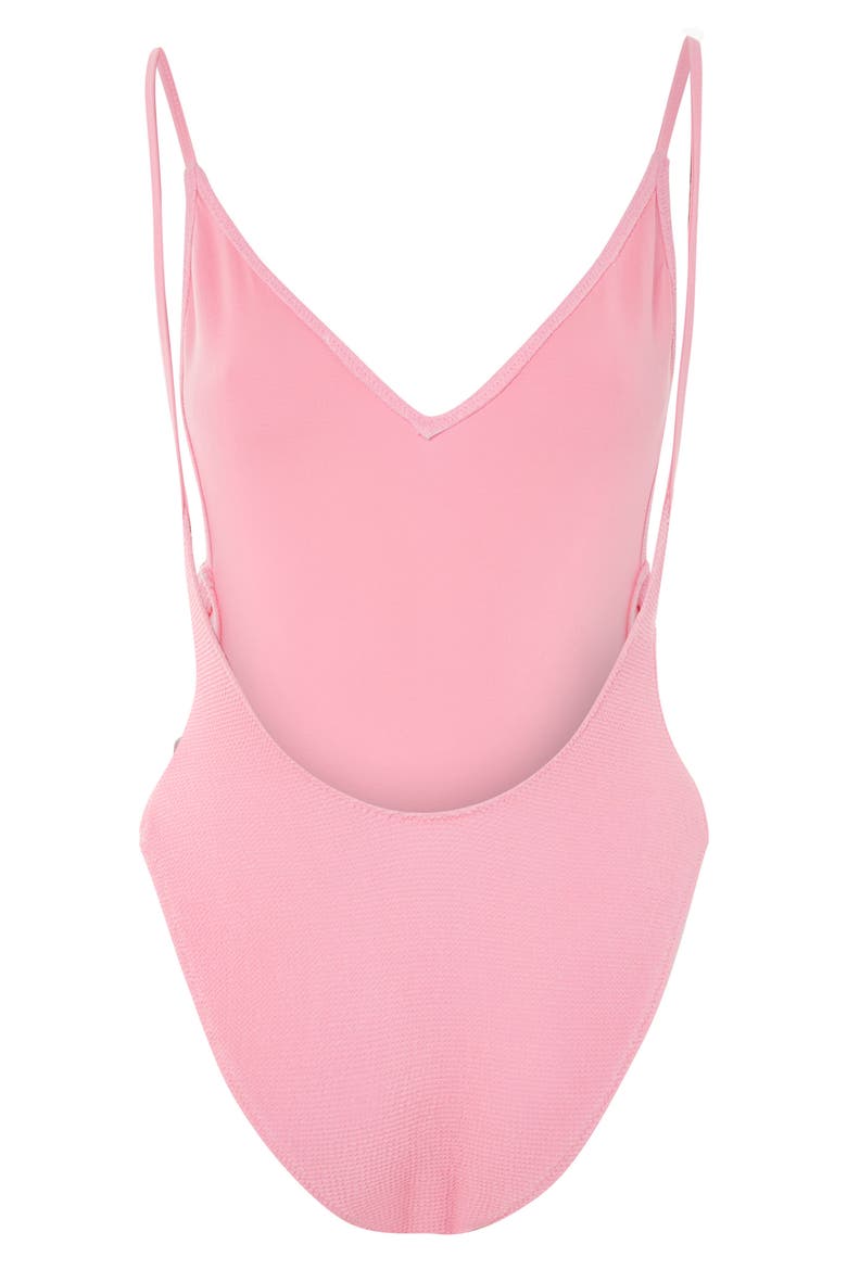 Twist Side Swimsuit, Main, color, PINK
