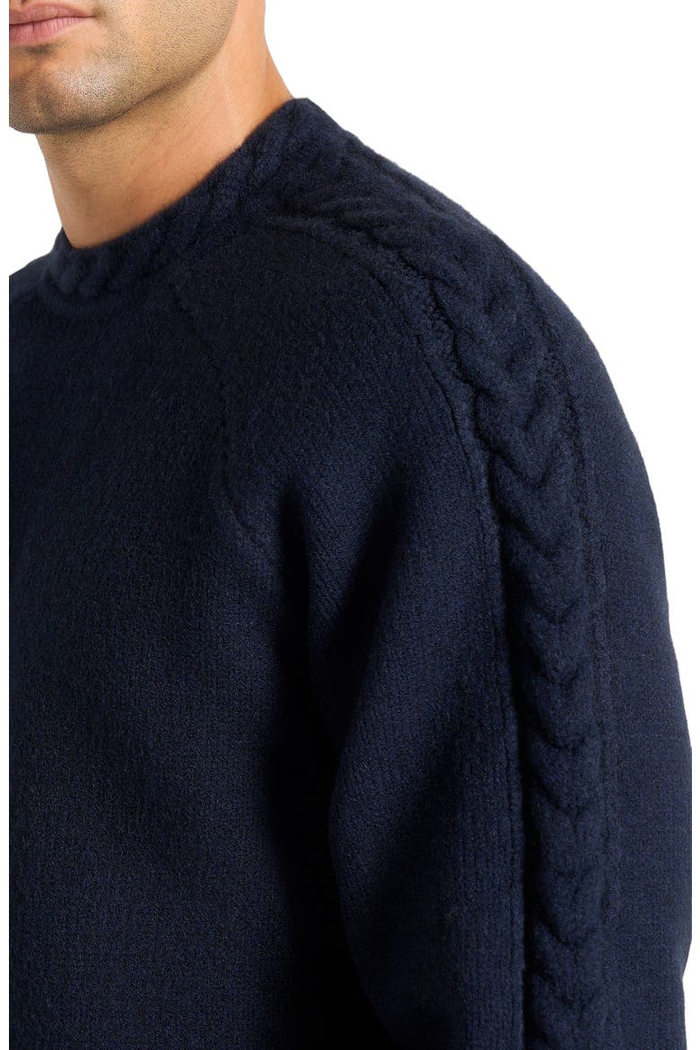 Raymond Plait Detail Raglan Knit Jumper, Alternate, color, Navy