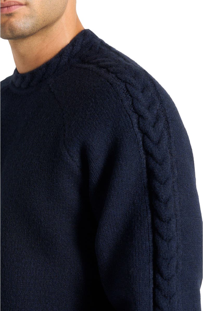 Manière De Voir Raymond Plait Detail Raglan Knit Jumper, Alternate, color, Navy