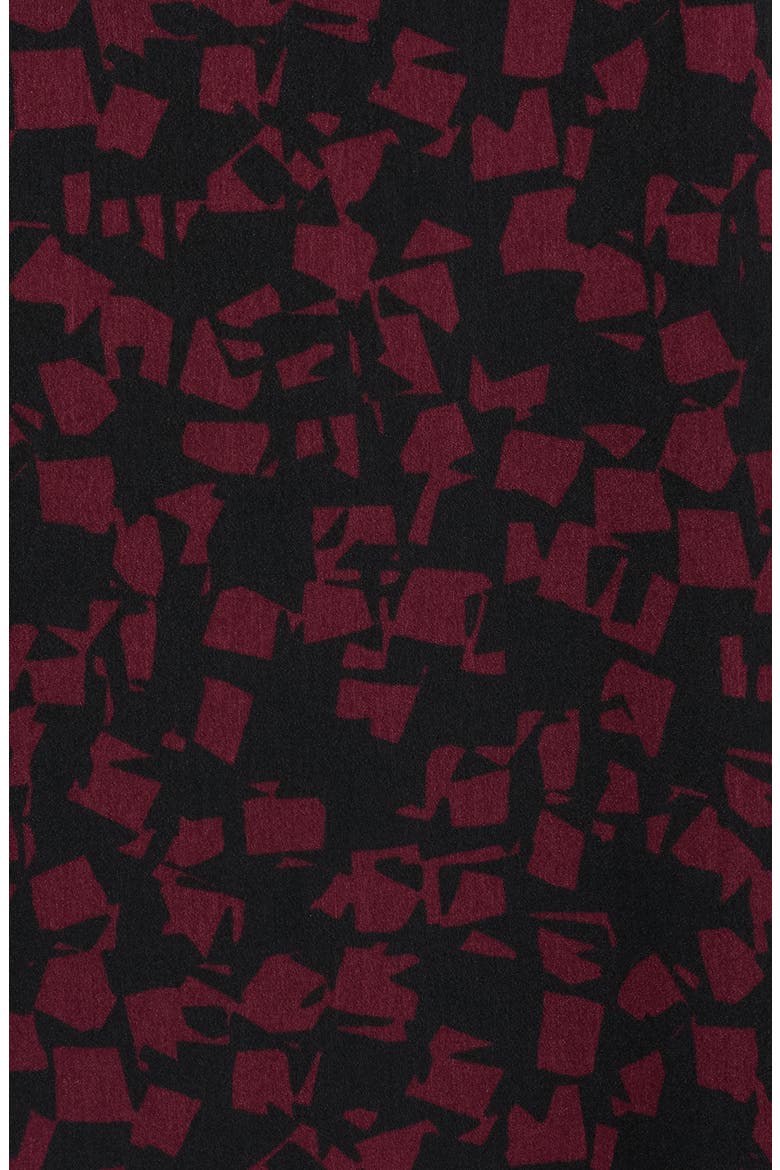 Print Button Shoulder Top, Alternate, color, ANNE BLACK/ CHIANTI