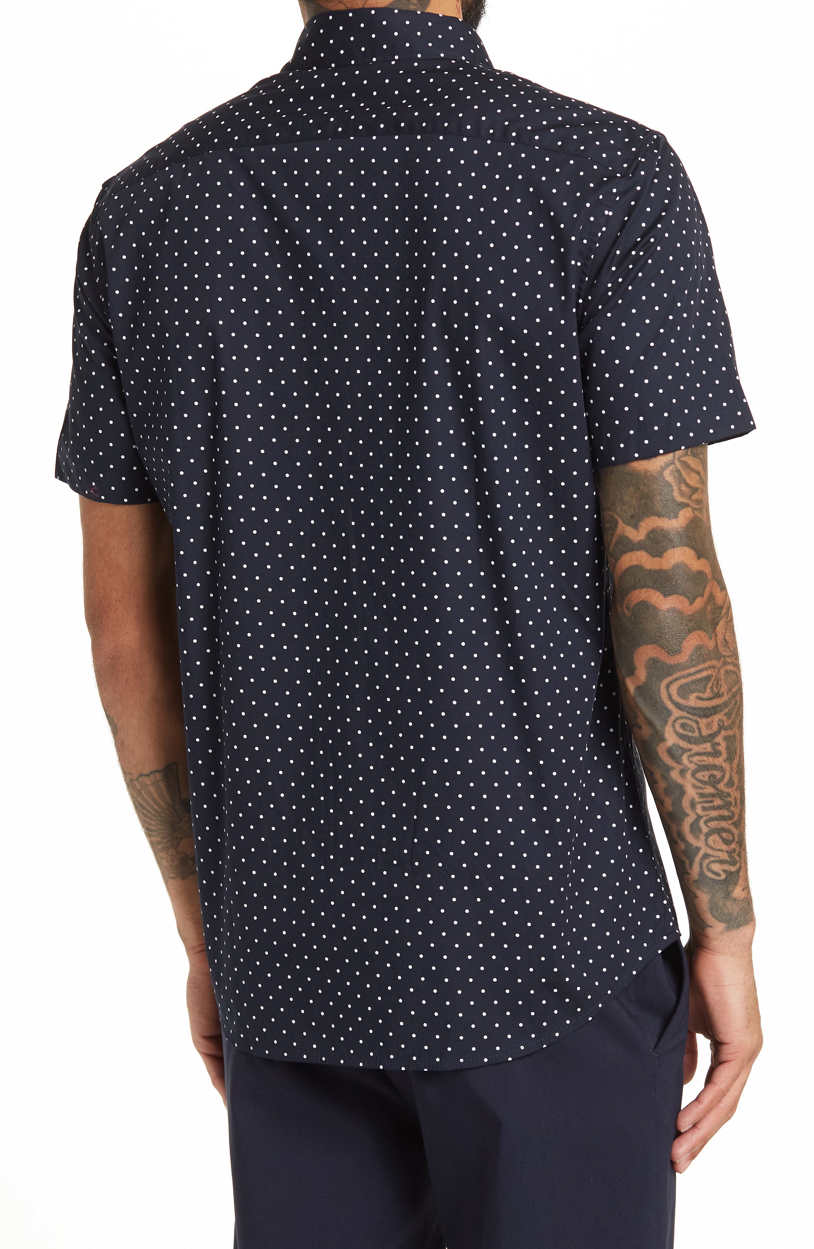 Michael Kors Short Sleeve Slim Dot Print Shirt (Men) | Nordstromrack