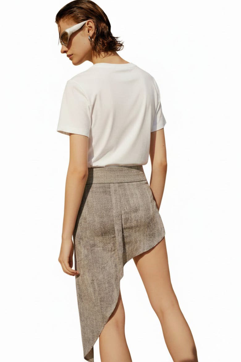 Cotton Free Heaven Cut Out Denim Skirt, Alternate, color, blue