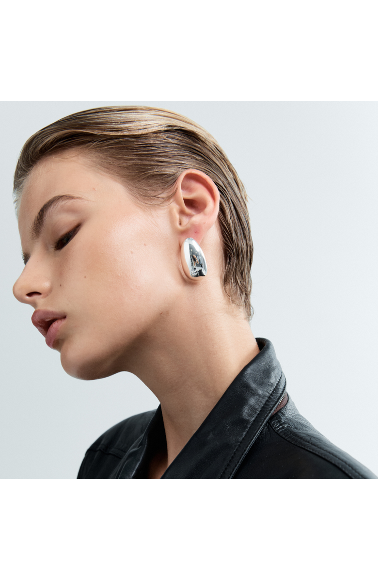 HEAVEN MAYHEM Bean Earrings, Alternate, color, Silver