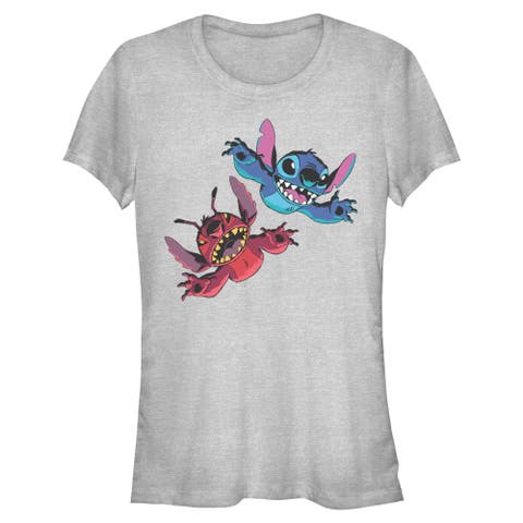Junior's Leroy Vs Blue Alien Short Sleeve Graphic T-shirt