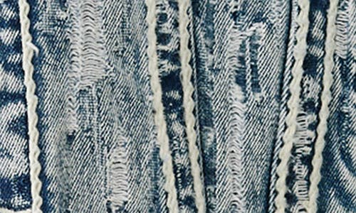 True Religion Ricky Ultra Distressed Rope Stitch Straight Jeans