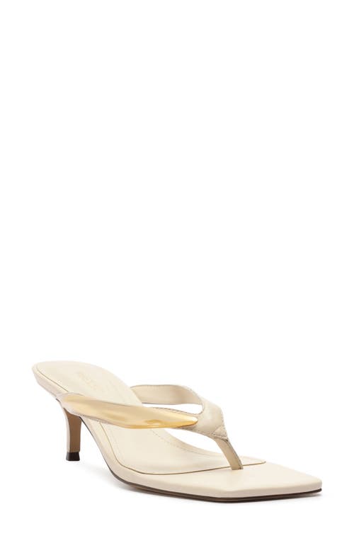 Arezzo Gia Mid Genuine Calf Hair Flip Flop In Brown