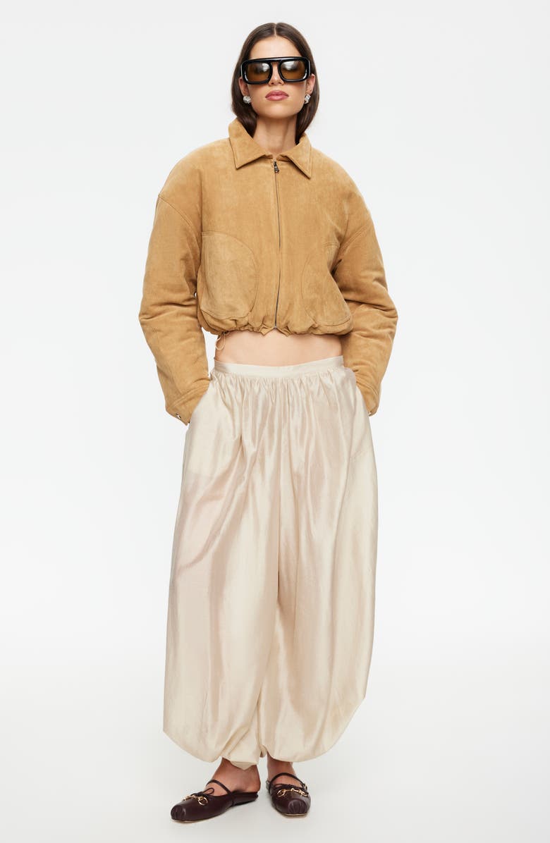 LIONESS Serrano Faux Suede Bomber Jacket, Alternate, color, 