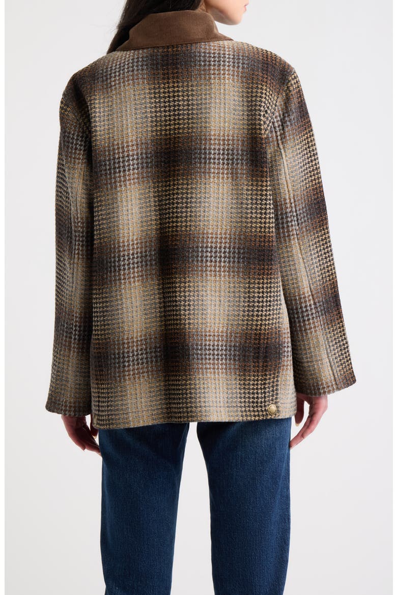 Cascades Wool Barn Coat, Alternate, color, BROWN WAFFLE OMBRE