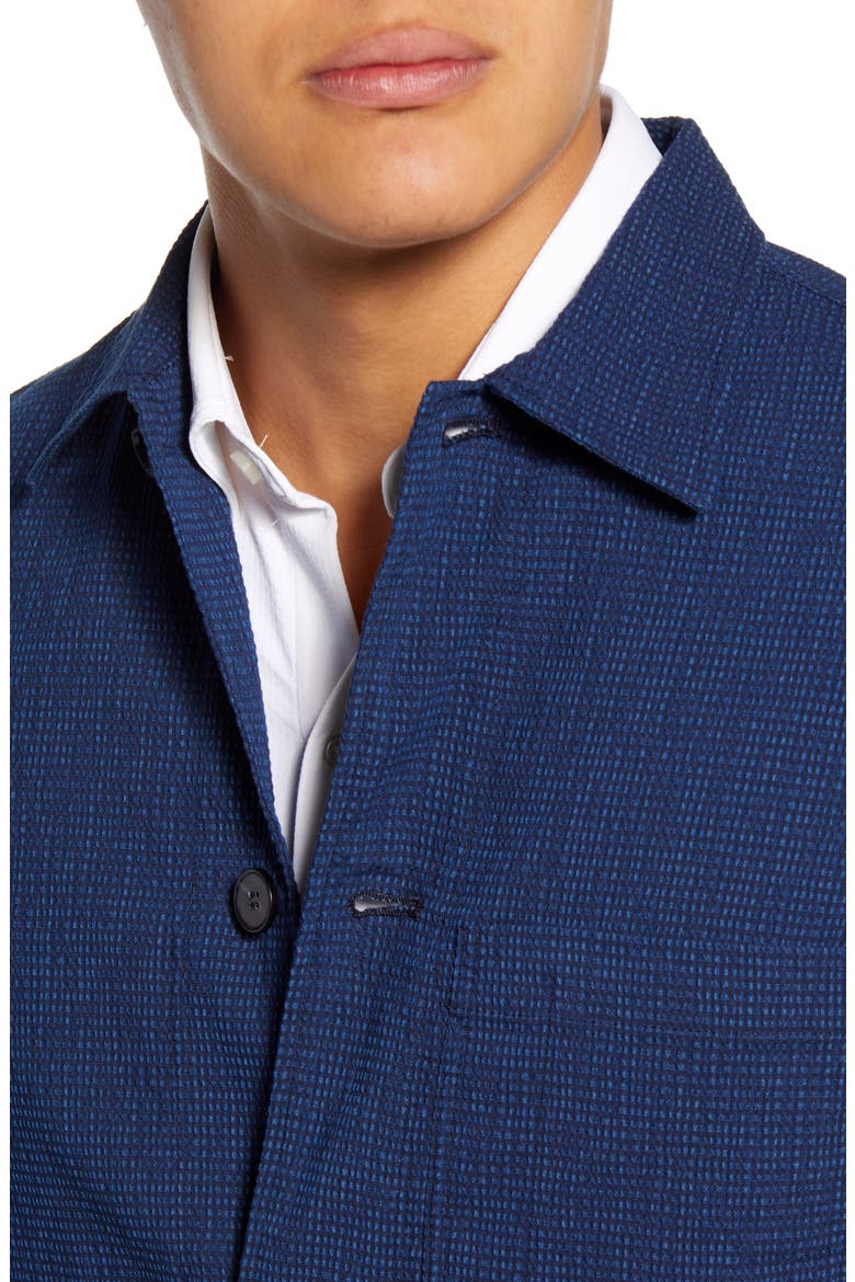 Seersucker Chore Jacket, Alternate, color, BLEACH