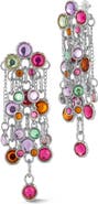 SPHERA MILANO Crystal Chain Drop Statement Earrings