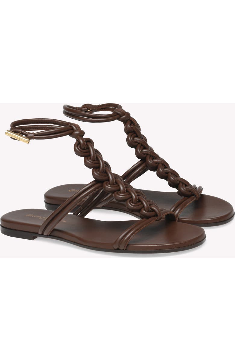 Gianvito Rossi Capua Sandal, Alternate, color, Brown Nappa