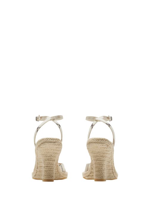 Burberry Mews Espadrille Wedge In Cotton
