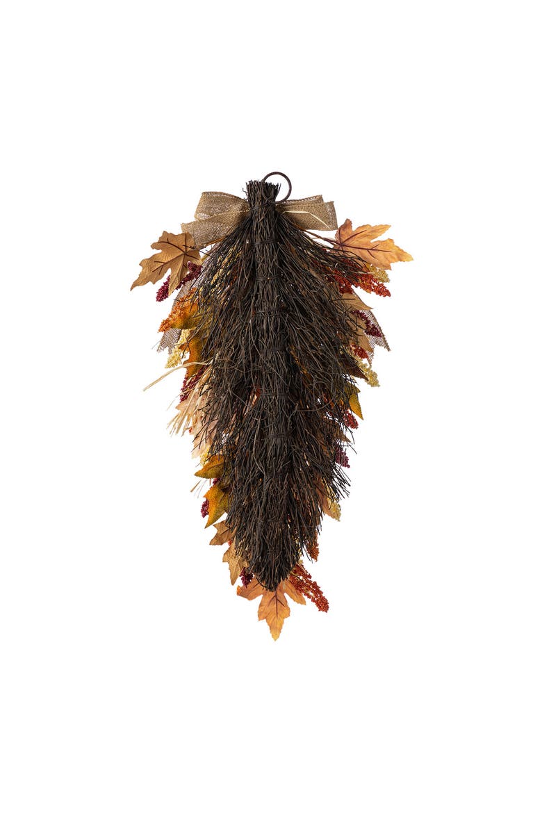 Fall Multi-Colored Sorghum Teardrop, Alternate, color, Orange