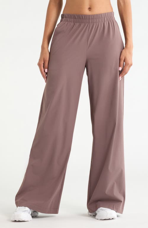 Zella Atlas Wide Leg Pants in Grey Plum at Nordstrom, Size Medium