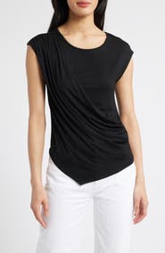 Loveappella Drape Asymmetric Top