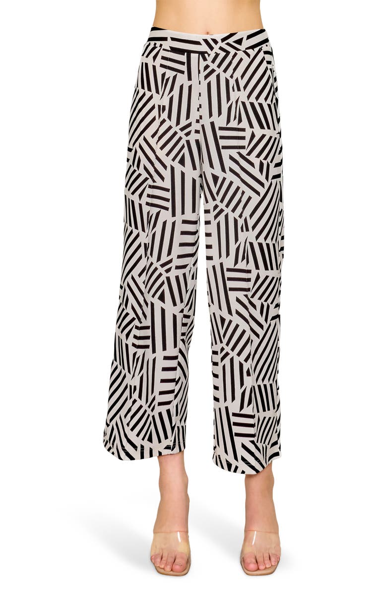 MELLODAY Geometric Pull-On Pants, Main, color,