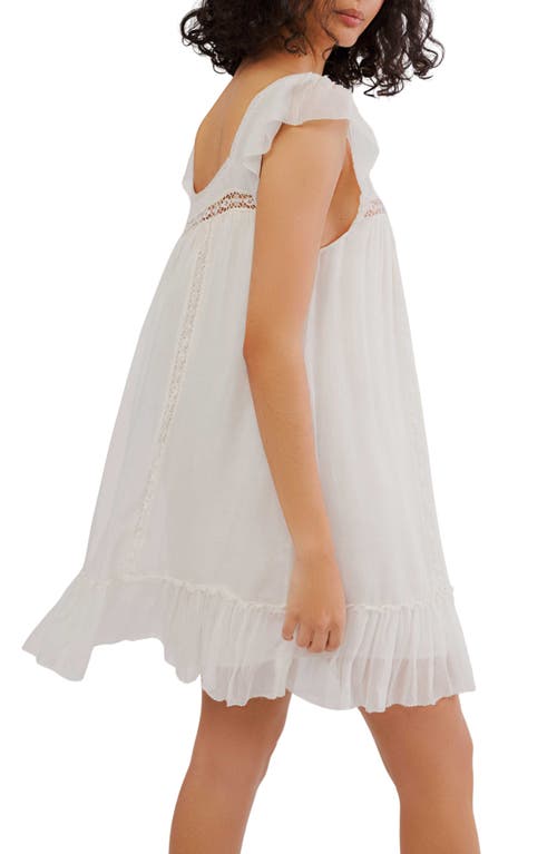 Free People Olivia Gauze Babydoll Dress In Ivory