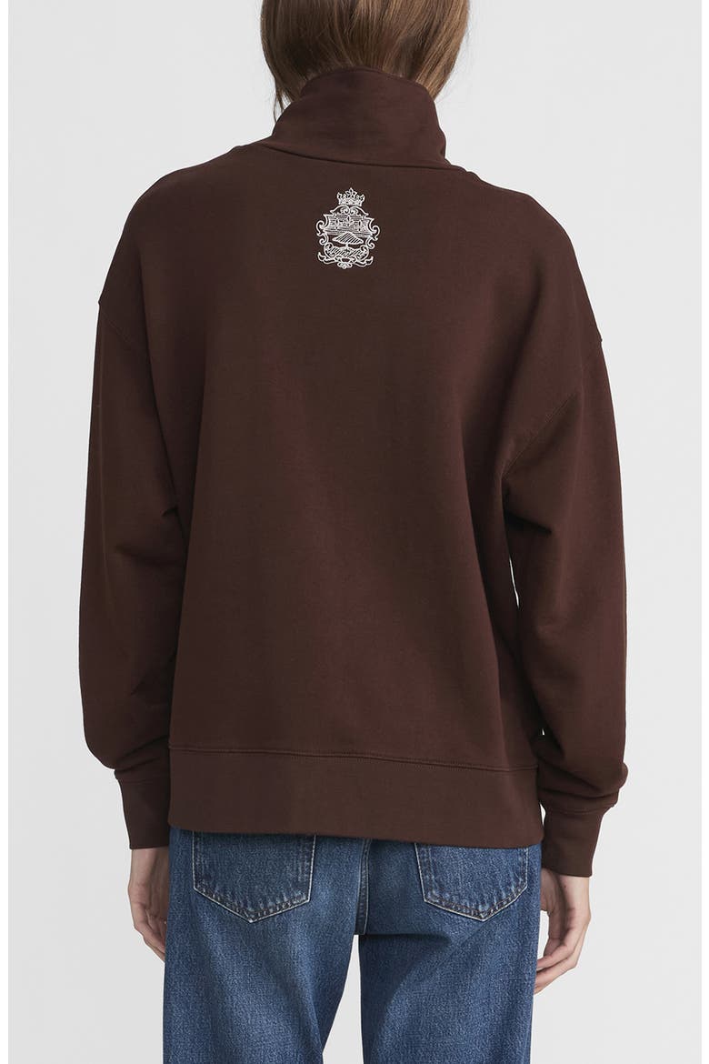 x The Ritz Paris Half Zip Sweatshirt, Alternate, color, CHOCOLATE BROWN