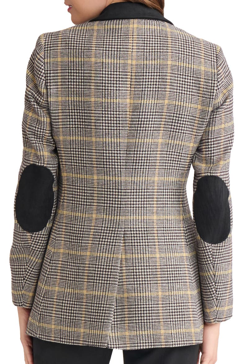 Plaid Elbow Patch Blazer, Alternate, color, CARAMEL MULTI