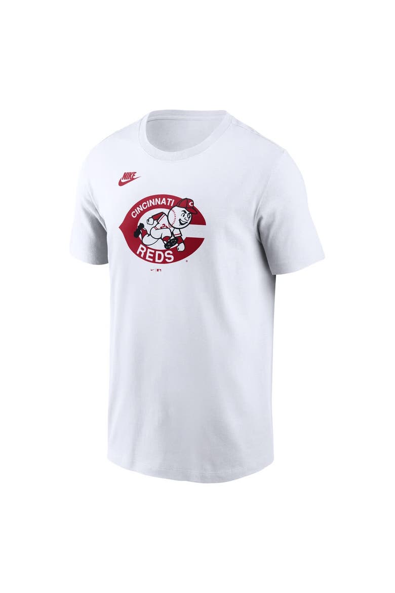 Men's Nike White Cincinnati Reds Cooperstown Collection Wordmark T-Shirt, Alternate, color, White