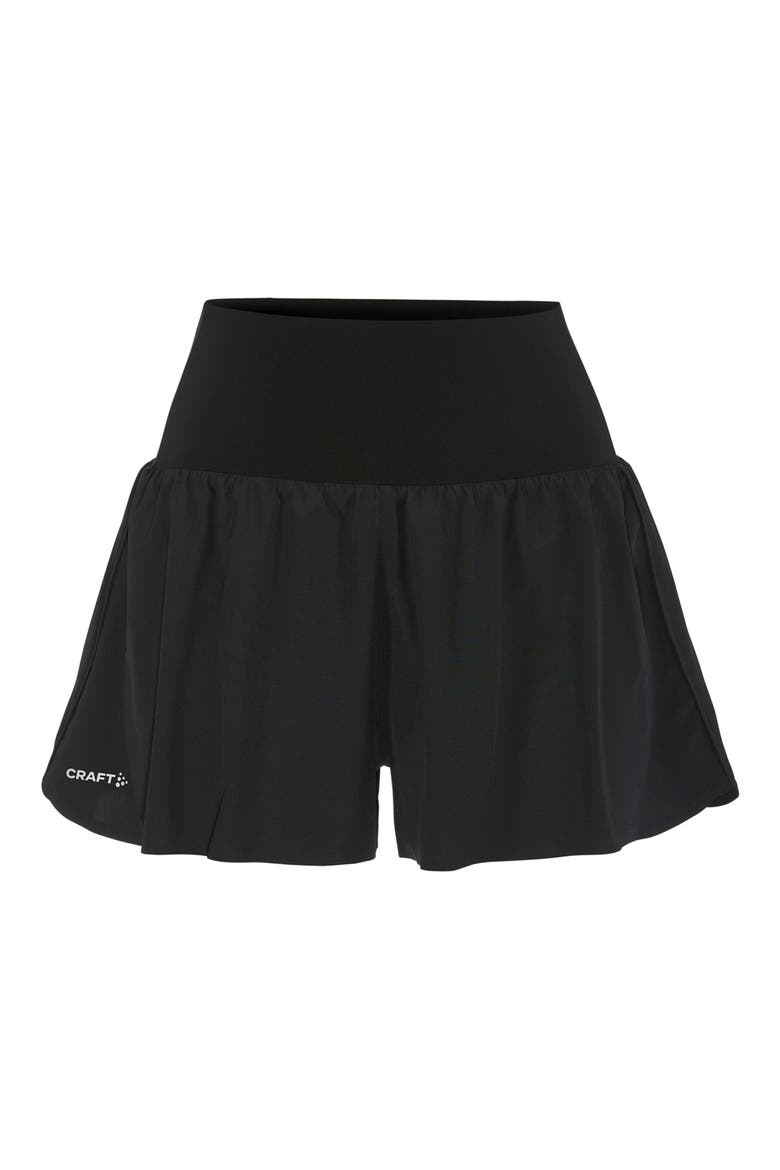 Hypervent Pleated Wide Shorts, Alternate, color, BLACK