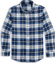 vineyard vines Kids' Vineyard Plaid Performance Flannel Button Down Shirt