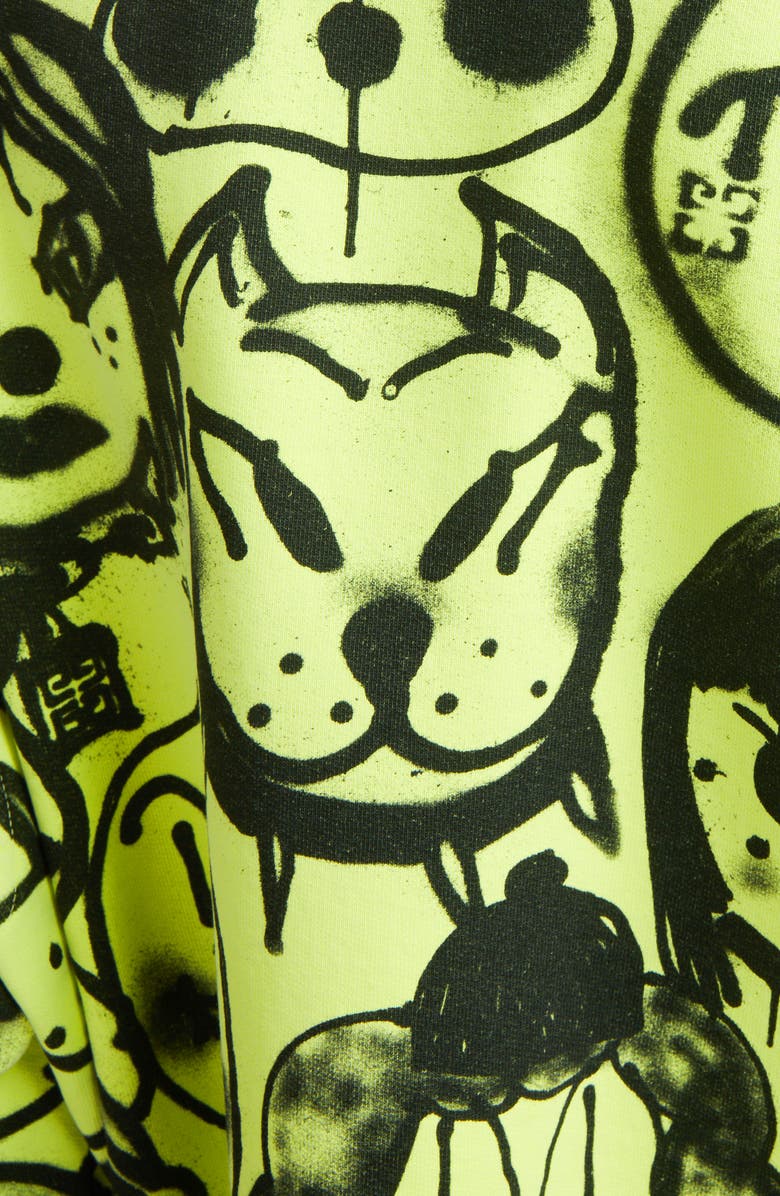 Givenchy x Chito Graffiti Graphic Cotton Hoodie, Alternate, color, 734 - Fluo Yellow
