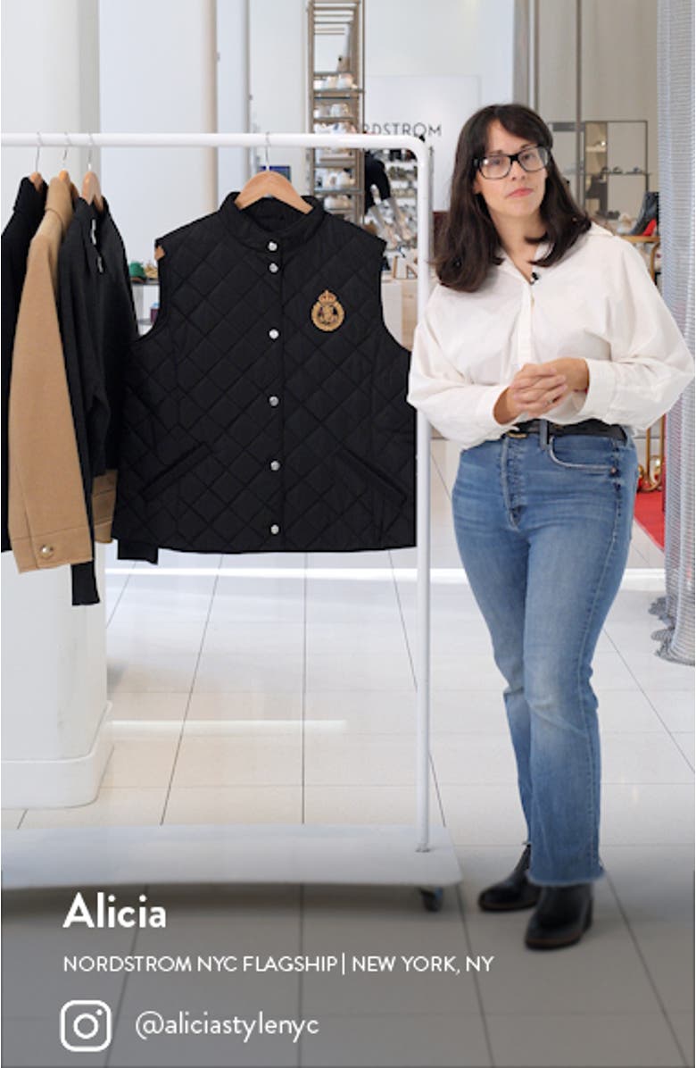 Crest Detail Quilted Vest, sales video thumbnail